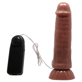Yeni Nesil Çift Katmanlı 18,5 cm Realistik Titreşimli Dildo Penis